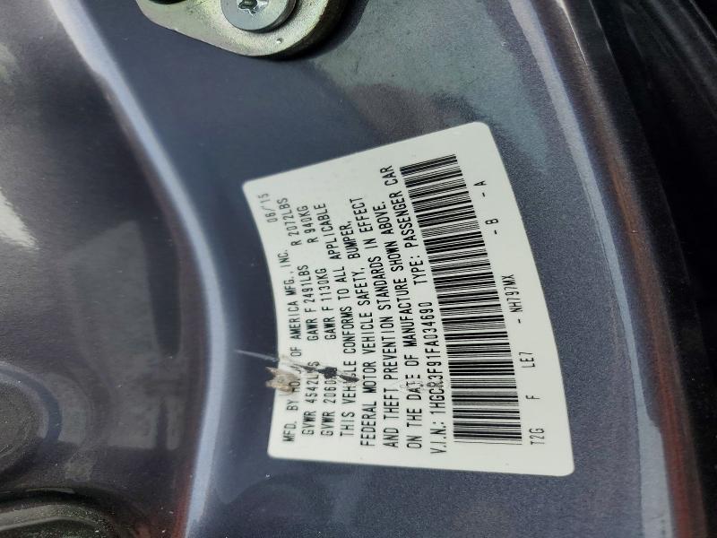 Aukcja sprzedaży 2015 Honda Accord, vin: 1HGCR3F91FA034690, numer aukcji: 60268276