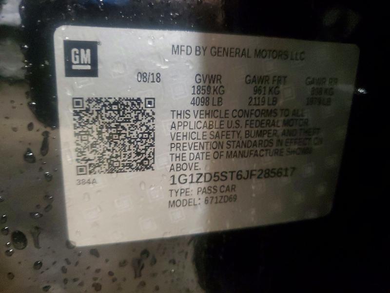 2018 Chevrolet Malibu მანქანა იყიდება აუქციონზე, vin: 1G1ZD5ST6JF285617, აუქციონის ნომერი: 60478926