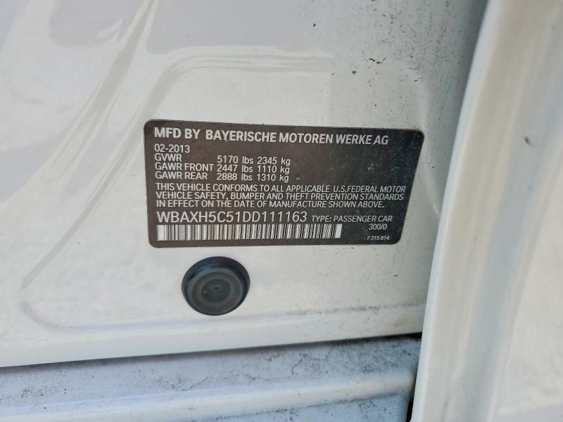 Aukcja sprzedaży 2013 Bmw 528, vin: WBAXH5C51DD111163, numer aukcji: 63185206