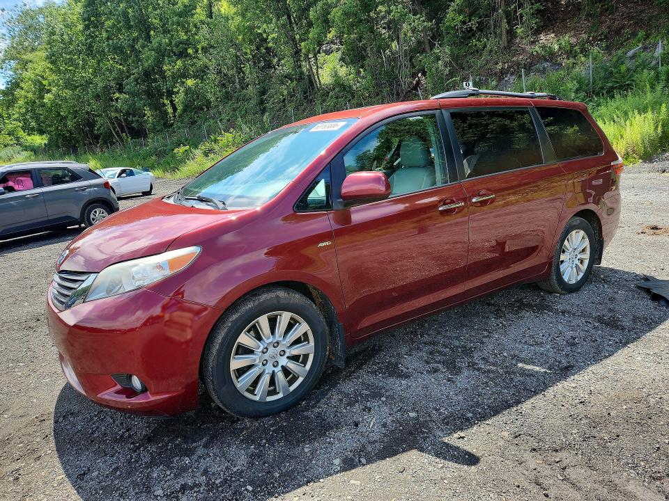 2017 Toyota Sienna მანქანა იყიდება აუქციონზე, vin: 5TDDZ3DC2HS150424, აუქციონის ნომერი: 63163806