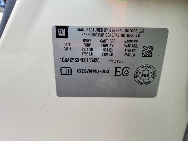 57630166 :رقم المزاد ، 1G6AX5SX4E0186420 vin ، 2014 Cadillac Cts مزاد بيع