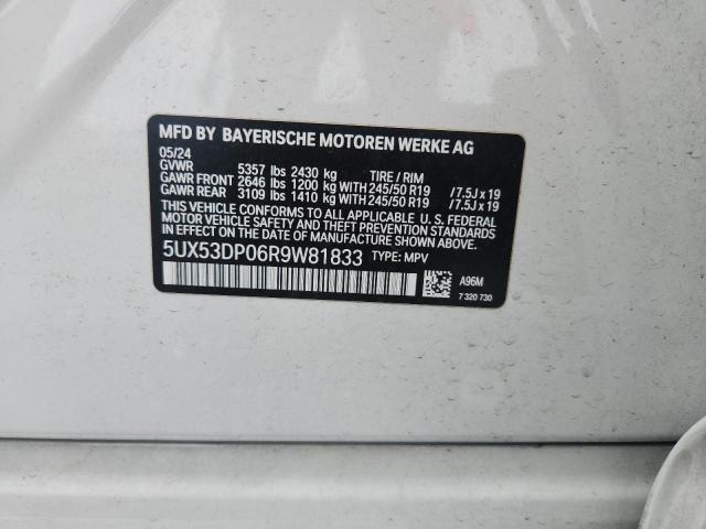 Aukcja sprzedaży 2024 Bmw X3, vin: 5UX53DP06R9W81833, numer aukcji: 62916246