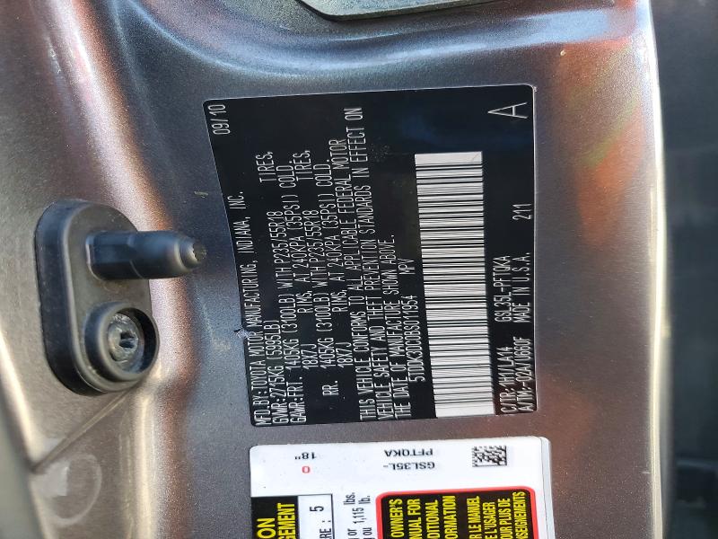 Продаж на аукціоні авто 2011 Toyota Sienna, vin: 5TDDK3DC0BS011954, номер лоту: 60622186