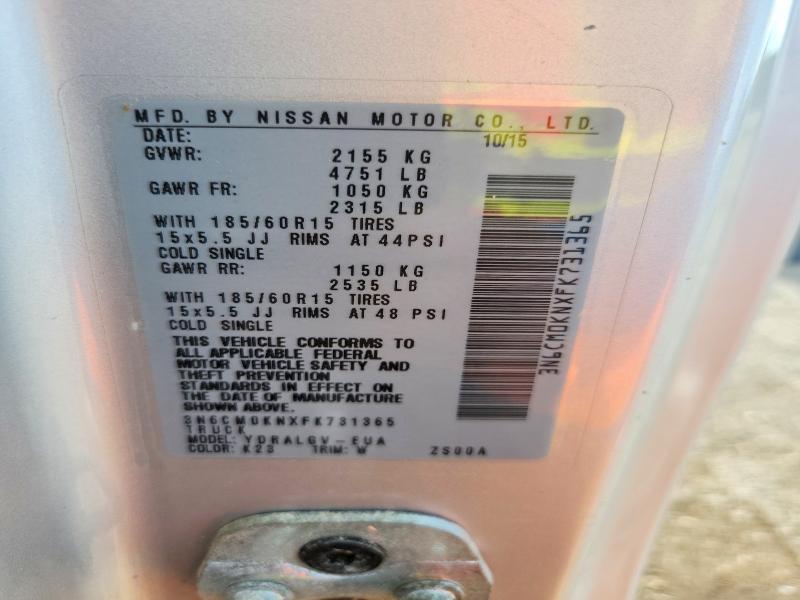 59974106 :رقم المزاد ، 3N6CM0KNXFK731365 vin ، 2015 Nissan Nv200 مزاد بيع