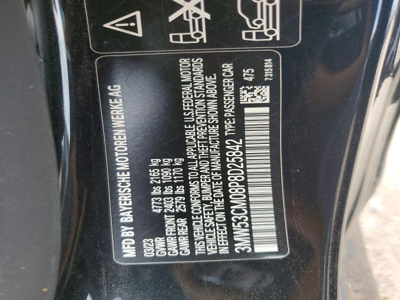 62651506 :رقم المزاد ، 3MW53CM08P8D25842 vin ، 2023 Bmw M240xi مزاد بيع