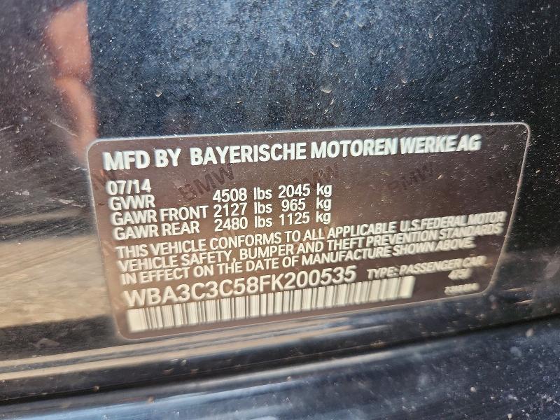 59228266 :رقم المزاد ، WBA3C3C58FK200535 vin ، 2015 Bmw 320 مزاد بيع