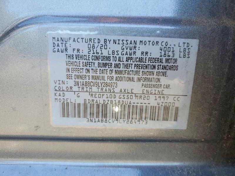 59906426 :رقم المزاد ، 3N1AB8CV9LY284973 vin ، 2020 Nissan Sentra مزاد بيع