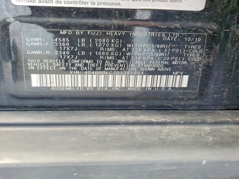 Продажа на аукционе авто 2011 Subaru Outback, vin: 4S4BRBKC3B3380904, номер лота: 60742666