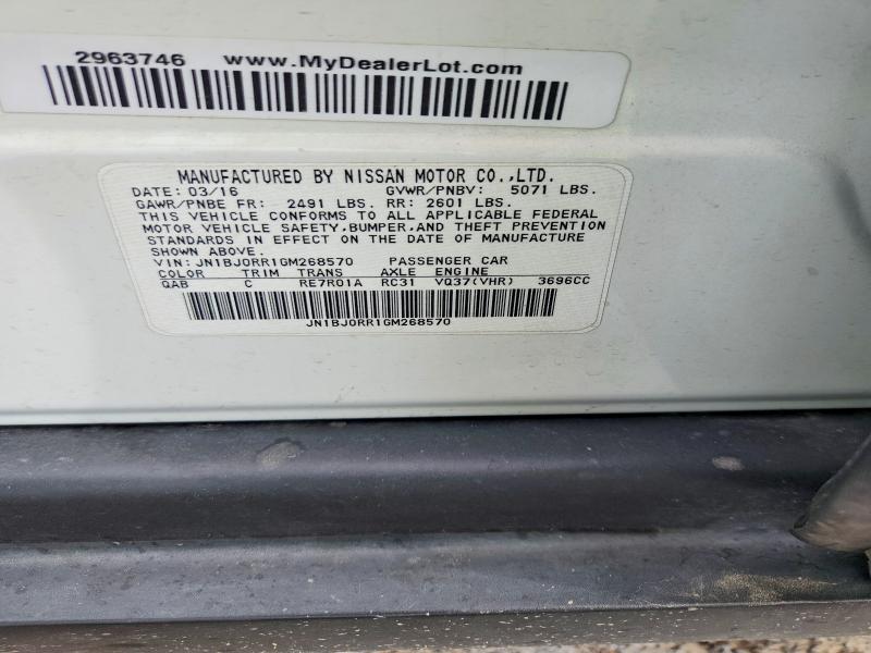 Aukcja sprzedaży 2016 Infiniti Qx50, vin: JN1BJ0RR1GM268570, numer aukcji: 61788306