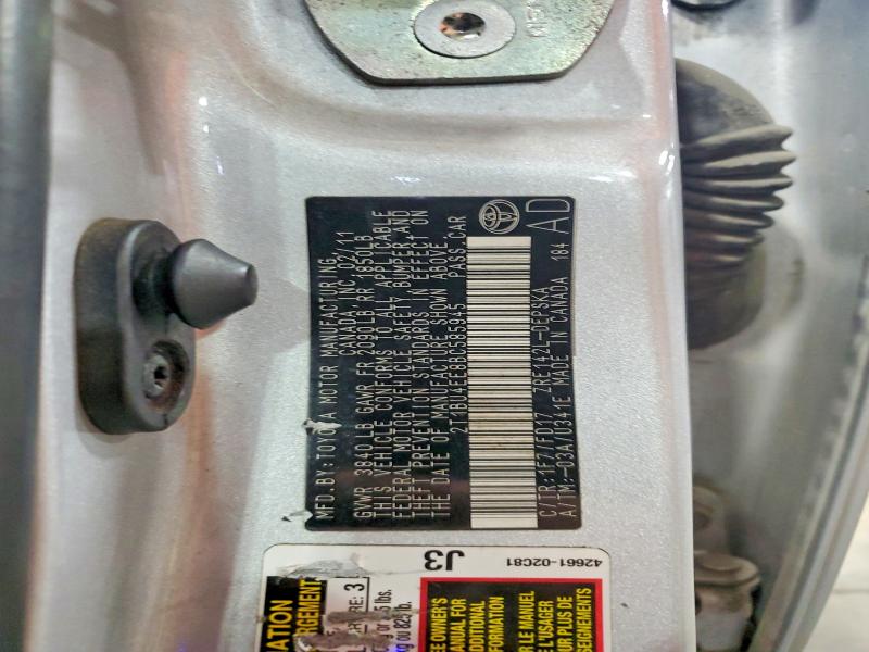 2011 Toyota Corolla მანქანა იყიდება აუქციონზე, vin: 2T1BU4EE8BC585945, აუქციონის ნომერი: 61850906