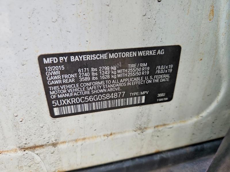 Продажа на аукционе авто 2016 Bmw X5, vin: 5UXKR0C56G0S84877, номер лота: 61946716