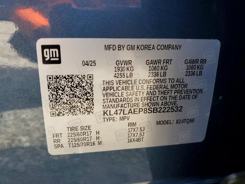 Aukcja sprzedaży 2025 Buick Envista, vin: KL47LAEP8SB222532, numer aukcji: 59873516