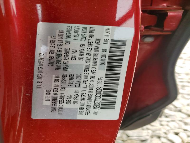 2016 Mazda Cx-9 მანქანა იყიდება აუქციონზე, vin: JM3TCBDY4G0104024, აუქციონის ნომერი: 60241406