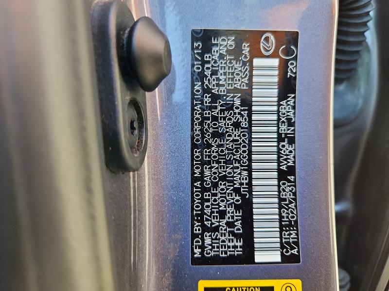Aukcja sprzedaży 2013 Lexus Es, vin: JTHBW1GG0D2018541, numer aukcji: 59653726