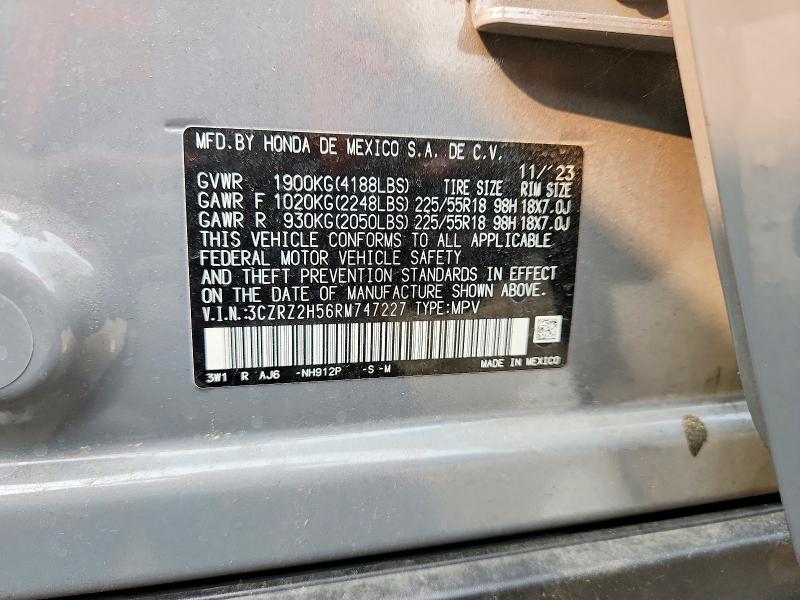 Продаж на аукціоні авто 2024 Honda Hr-v, vin: 3CZRZ2H56RM747227, номер лоту: 60777736