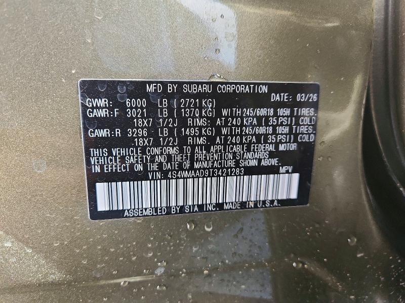 Продаж на аукціоні авто 2026 Subaru Ascent, vin: 4S4WMAAD9T3421283, номер лоту: 60460756