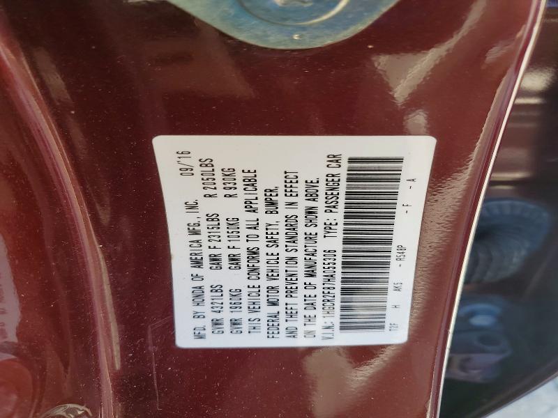 Продаж на аукціоні авто 2017 Honda Accord, vin: 1HGCR2F87HA055306, номер лоту: 59666666