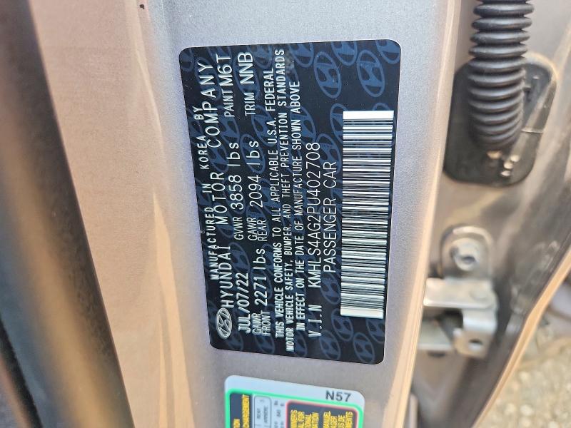2023 Hyundai Elantra მანქანა იყიდება აუქციონზე, vin: KMHLS4AG2PU402708, აუქციონის ნომერი: 61604806