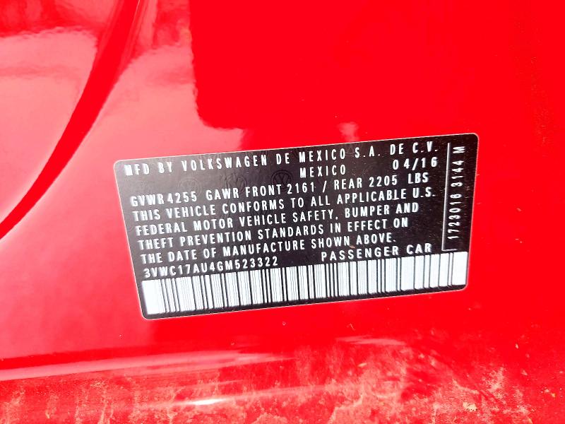 62041456 :رقم المزاد ، 3VWC17AU4GM523322 vin ، 2016 Volkswagen Golf Sportwagen مزاد بيع