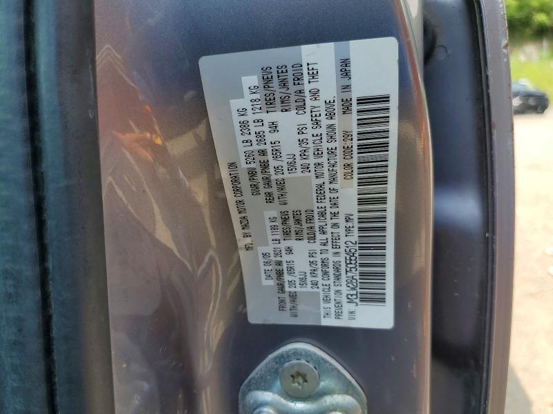 60707206 :رقم المزاد ، JM3LW28A750554512 vin ، 2005 Mazda Mpv مزاد بيع
