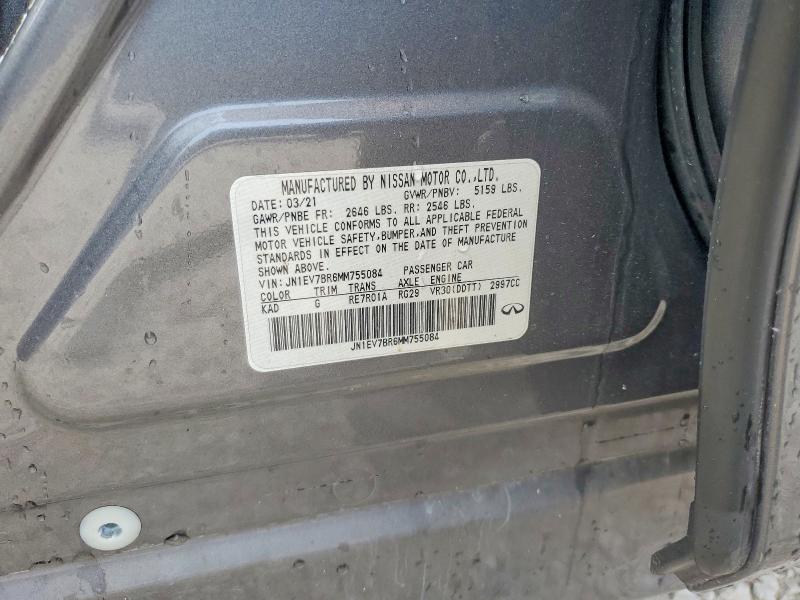 Продаж на аукціоні авто 2021 Infiniti Q50, vin: JN1EV7BR6MM755084, номер лоту: 59094416
