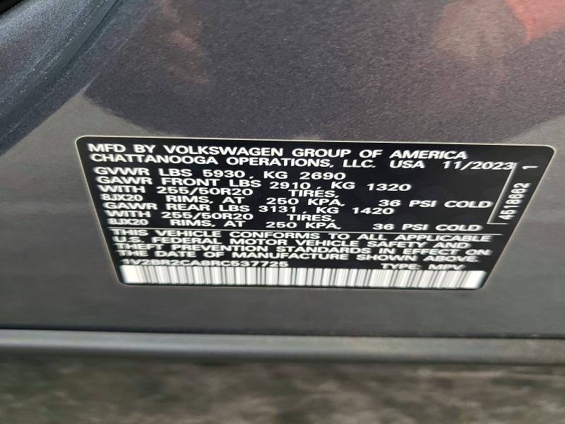 Продажа на аукционе авто 2024 Volkswagen Atlas, vin: 1V2BR2CA8RC537725, номер лота: 59622546
