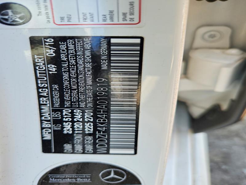 Aukcja sprzedaży 2017 Mercedes-benz E, vin: WDDZF4KB4HA019819, numer aukcji: 60862976