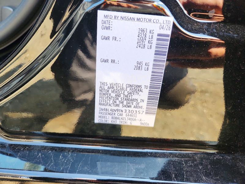 Продаж на аукціоні авто 2026 Nissan Altima, vin: 1N4BL4DV9TN330357, номер лоту: 63312836