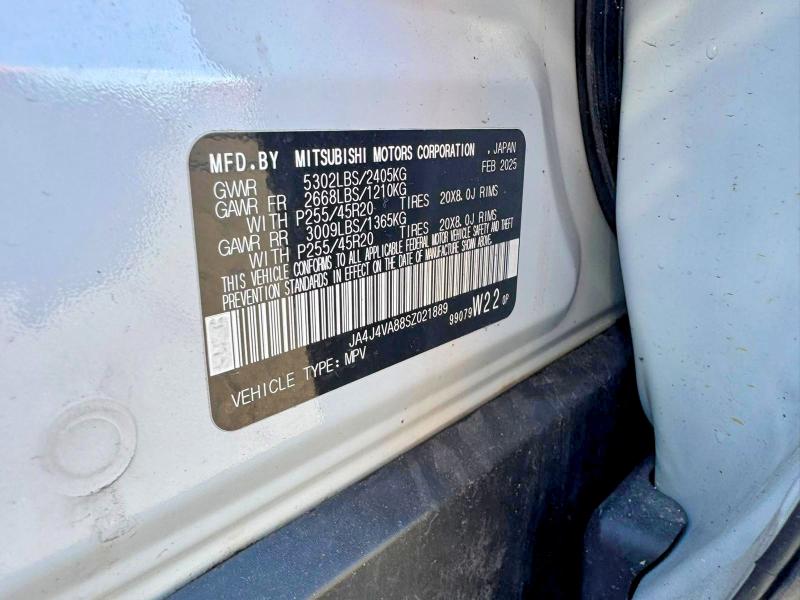 Aukcja sprzedaży 2025 Mitsubishi Outlander, vin: JA4J4VA88SZ021889, numer aukcji: 61167856