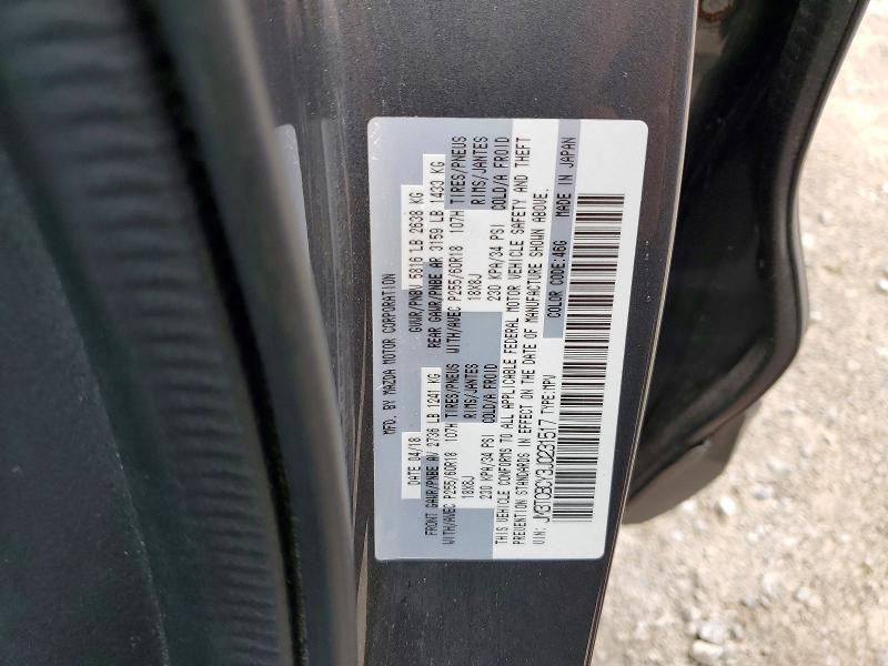 Продаж на аукціоні авто 2018 Mazda Cx-9, vin: JM3TCBCY3J0231517, номер лоту: 59777386
