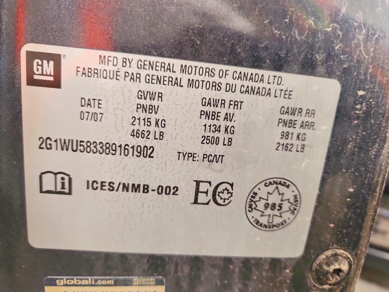 Auction sale of the 2008 Chevrolet Impala, vin: 2G1WU583389161902, lot number: 61858566