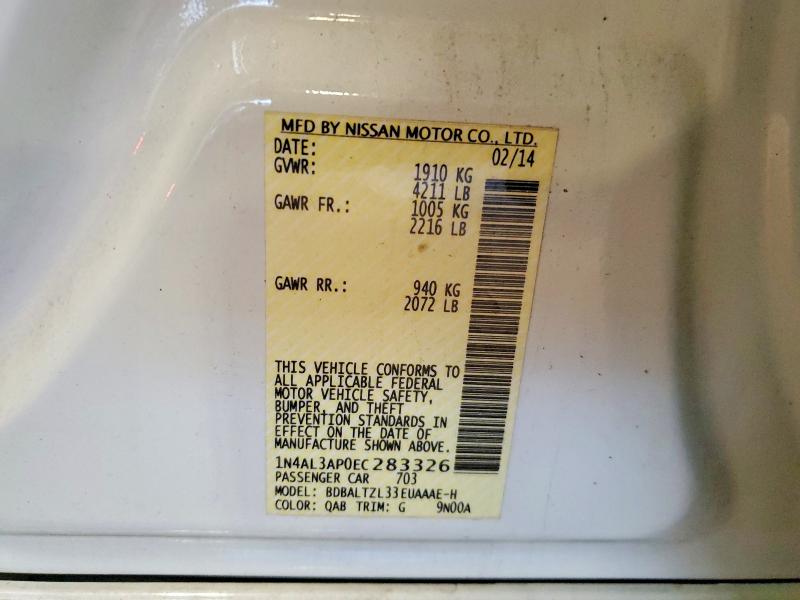 Aukcja sprzedaży 2014 Nissan Altima, vin: 1N4AL3AP0EC283326, numer aukcji: 63023416