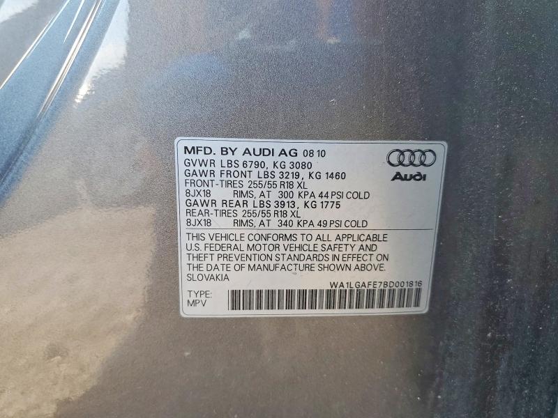 Aukcja sprzedaży 2011 Audi Q7, vin: WA1LGAFE7BD001816, numer aukcji: 59874136