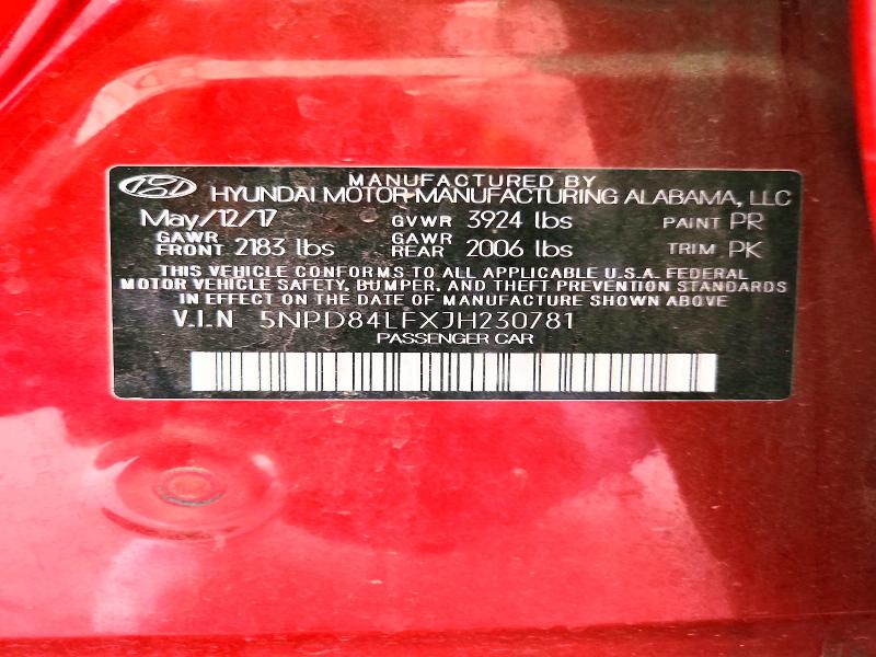 Продажа на аукционе авто 2018 Hyundai Elantra, vin: 5NPD84LFXJH230781, номер лота: 59980736