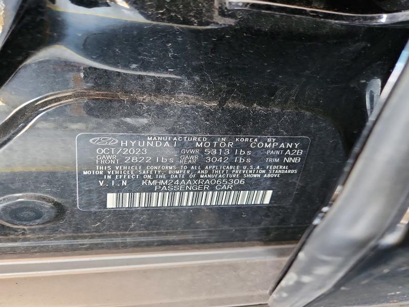 2024 Hyundai Ioniq 6 მანქანა იყიდება აუქციონზე, vin: KMHM24AAXRA065306, აუქციონის ნომერი: 59864086