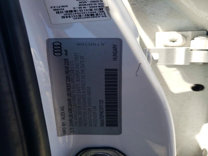 60009426 :رقم المزاد ، WAUA7GFF9G1071123 vin ، 2016 Audi A3 مزاد بيع
