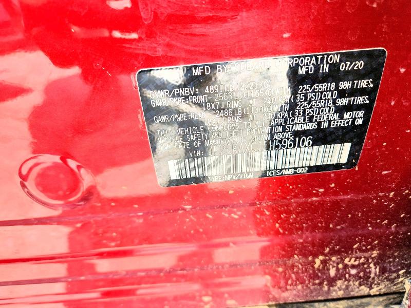 59354136 :رقم المزاد ، JF2SKAXC1LH596106 vin ، 2020 Subaru Forester مزاد بيع
