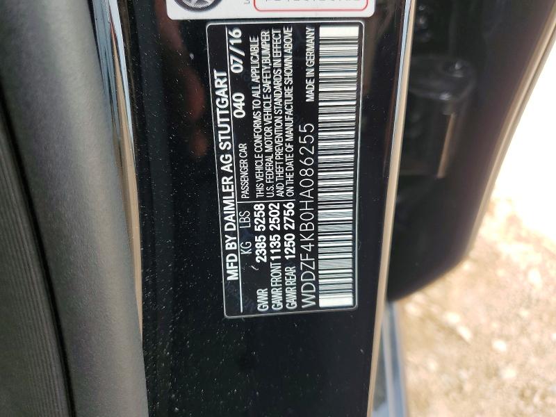Aukcja sprzedaży 2017 Mercedes-benz E, vin: WDDZF4KB0HA086255, numer aukcji: 60883506