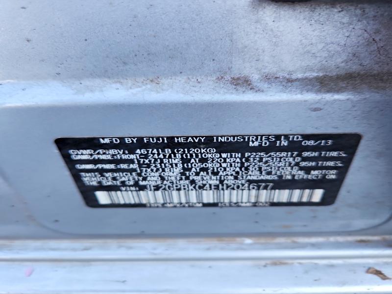 Aukcja sprzedaży 2014 Subaru Xv Crosstrek, vin: JF2GPBKC4EH204677, numer aukcji: 60466626