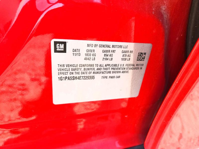 Продаж на аукціоні авто 2014 Chevrolet Cruze, vin: 1G1PA5SH4E7229395, номер лоту: 60751646