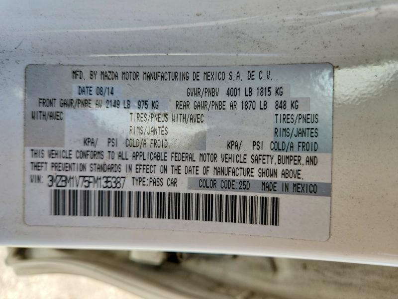 Aukcja sprzedaży 2015 Mazda 3, vin: 3MZBM1V75FM135387, numer aukcji: 63058916