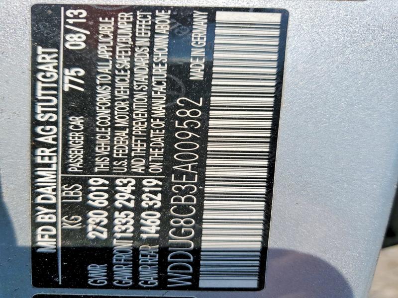 2014 Mercedes-benz S მანქანა იყიდება აუქციონზე, vin: WDDUG8CB3EA009582, აუქციონის ნომერი: 61288806