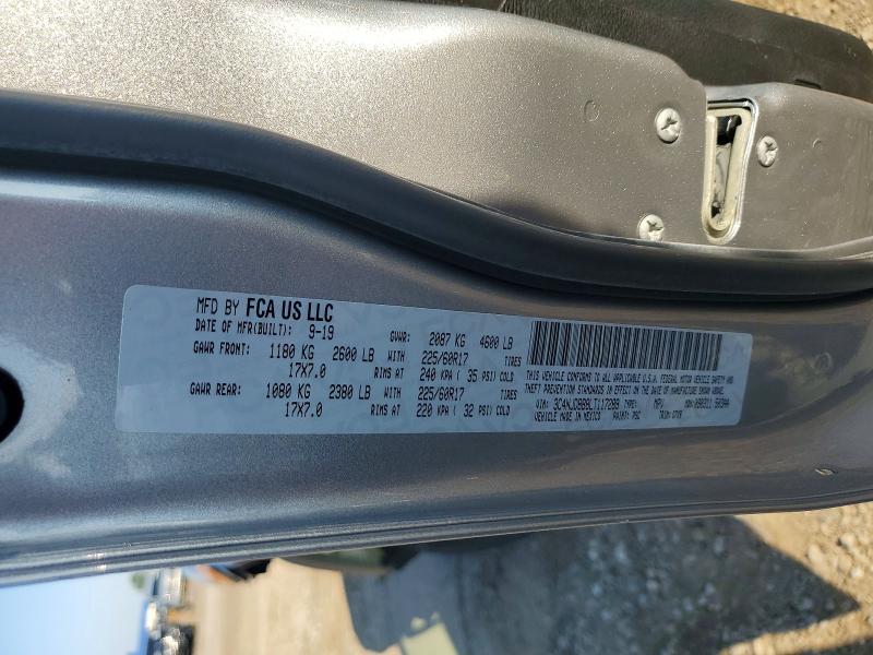 2020 Jeep Compass მანქანა იყიდება აუქციონზე, vin: 3C4NJDBB8LT117289, აუქციონის ნომერი: 60850736