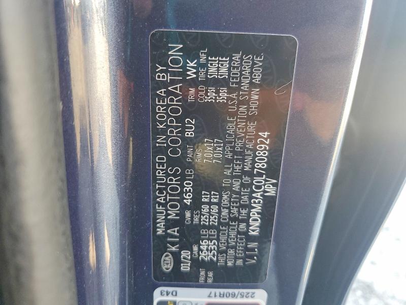 Продаж на аукціоні авто 2020 Kia Sportage, vin: KNDPM3AC0L7808924, номер лоту: 60761826