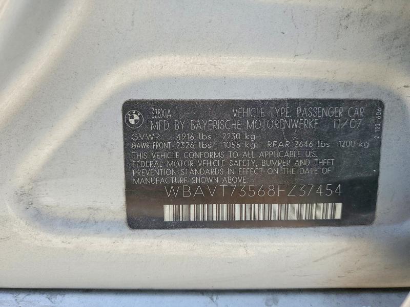 62006066 :رقم المزاد ، WBAVT73568FZ37454 vin ، 2008 Bmw 328 مزاد بيع