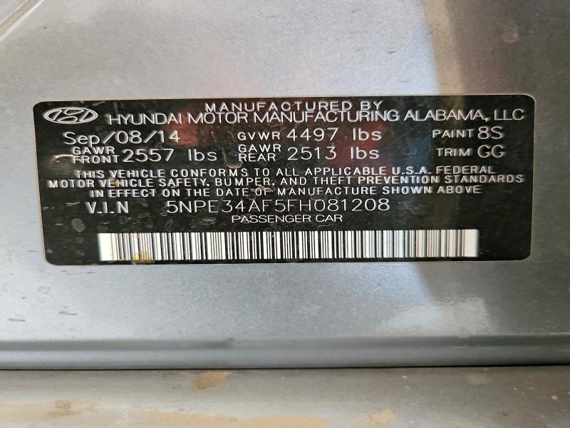 Продаж на аукціоні авто 2015 Hyundai Sonata, vin: 5NPE34AF5FH081208, номер лоту: 60381066