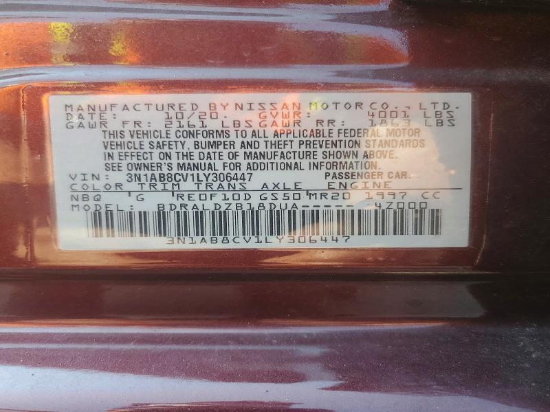 Aukcja sprzedaży 2020 Nissan Sentra, vin: 3N1AB8CV1LY306447, numer aukcji: 61300296