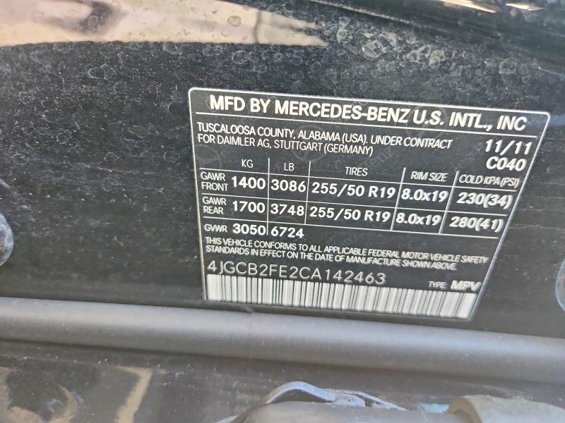 Aukcja sprzedaży 2012 Mercedes-benz R, vin: 4JGCB2FE2CA142463, numer aukcji: 61435266