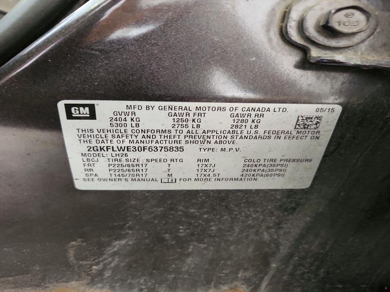 2015 Gmc Terrain მანქანა იყიდება აუქციონზე, vin: 2GKFLWE30F6375835, აუქციონის ნომერი: 59183406