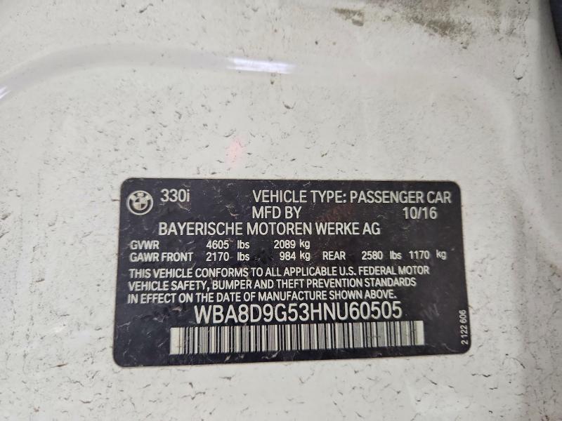 Продажа на аукционе авто 2017 Bmw 330, vin: WBA8D9G53HNU60505, номер лота: 59787076